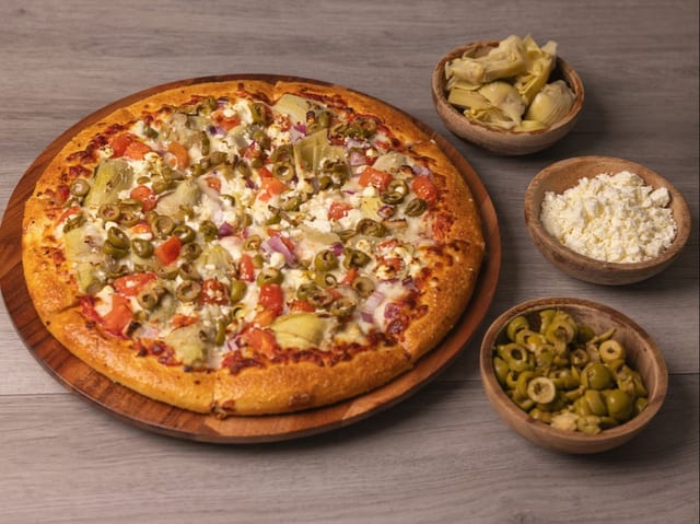 European Veggie Pizza.