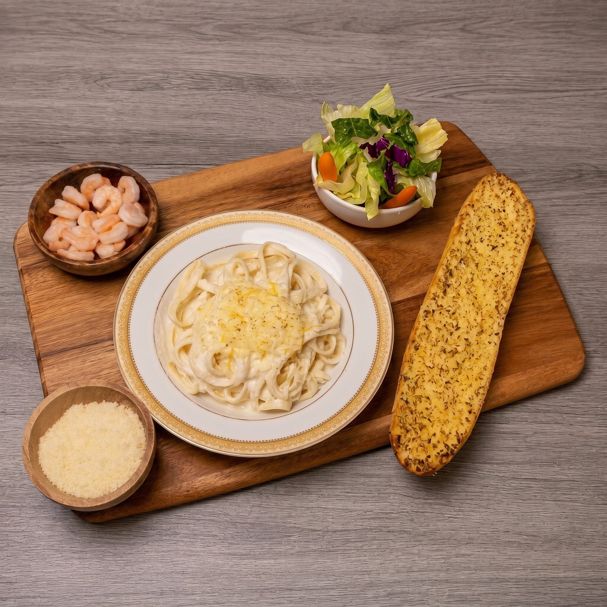 Fettuccini Shrimp Pasta.