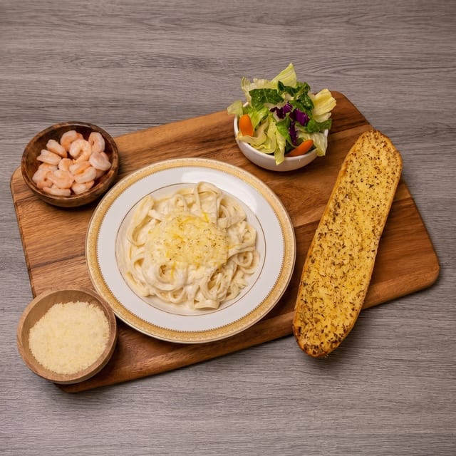 Fettuccini Shrimp Pasta.