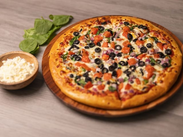 Spinach Delight Pizza.