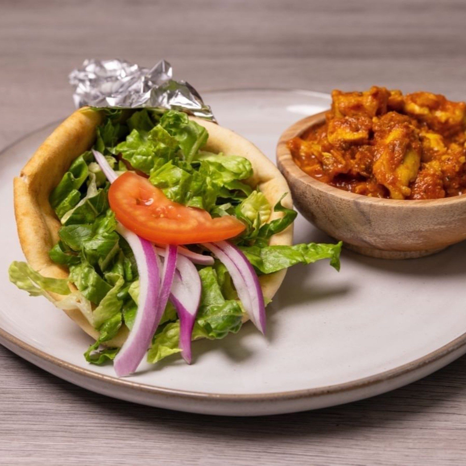 Karahi Chicken Wrap.