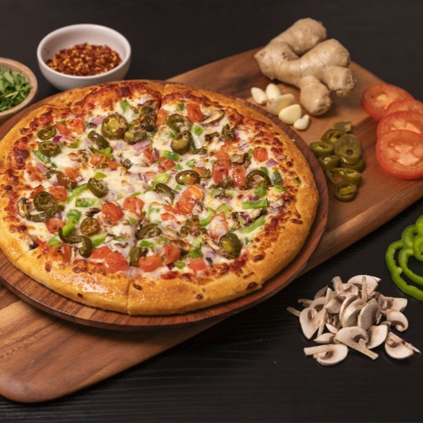 Desi Veggie Pizza.