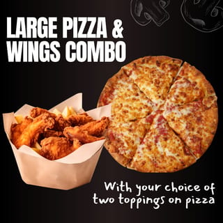 Large Pizza & Wings Combo
