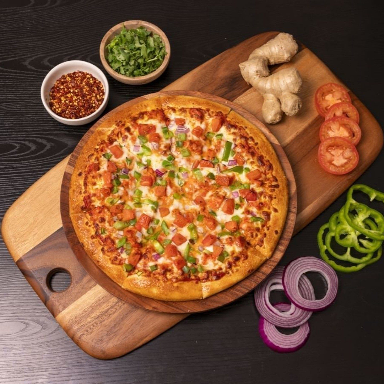 Butter Chicken Pizza.