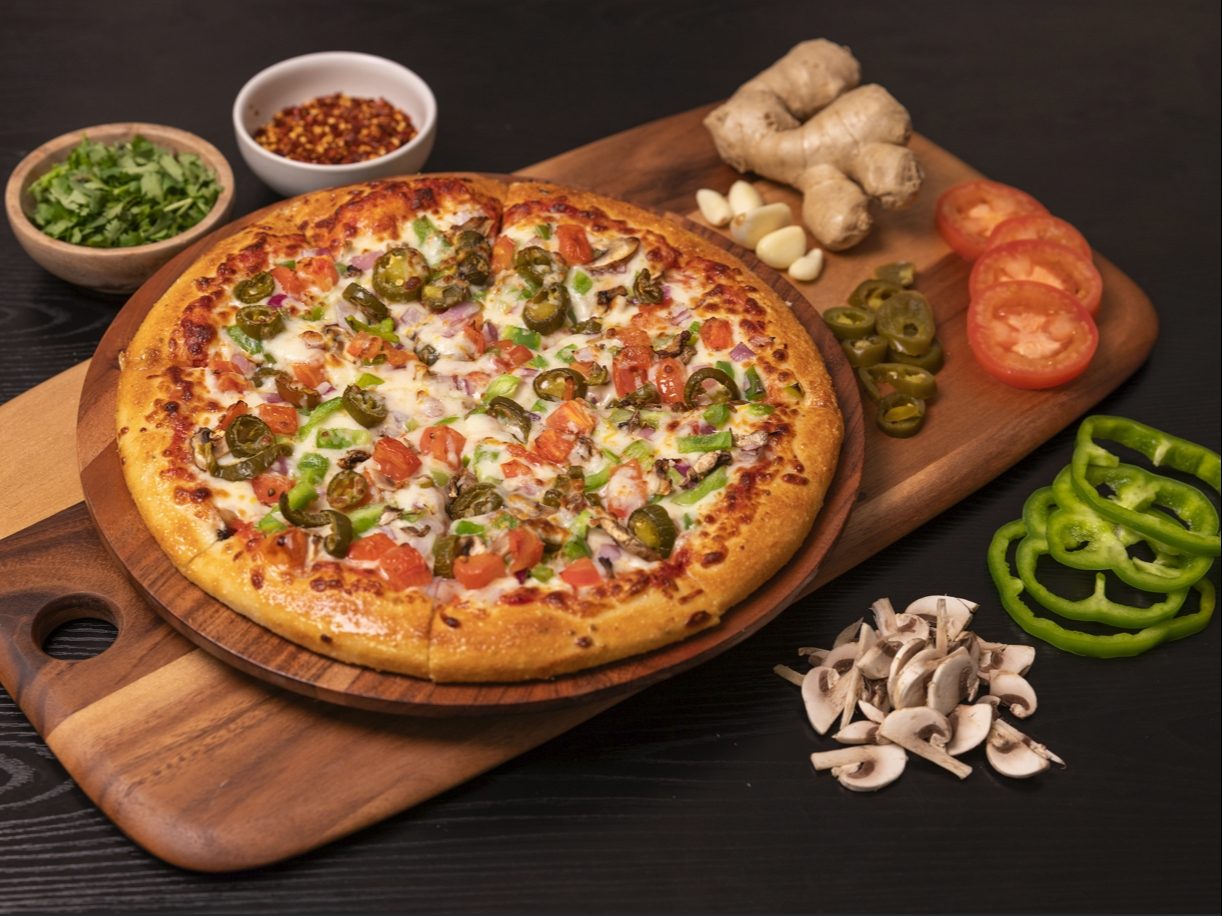Desi Veggie Pizza.