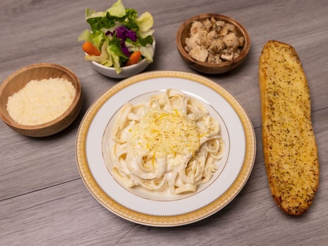 Chicken Parmesan Fettuccini.