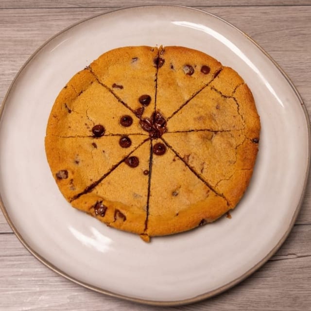 Chocolate Chip Pizza Cookie.
