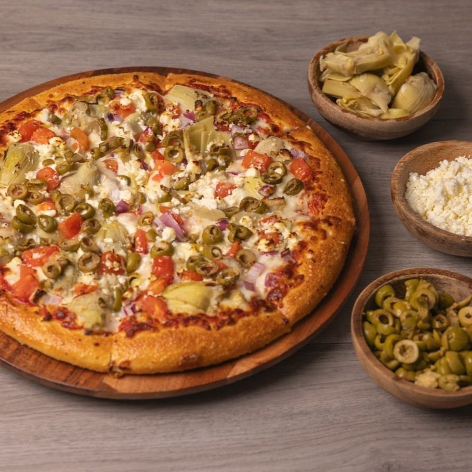 European Veggie Pizza.