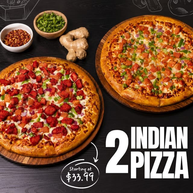 2 Indian Pizzas.