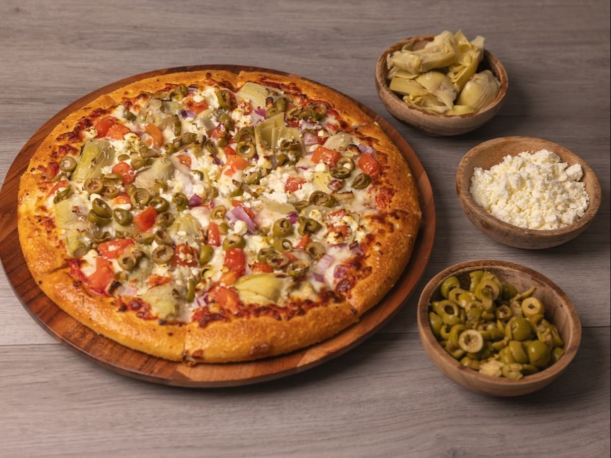 European Veggie Pizza.