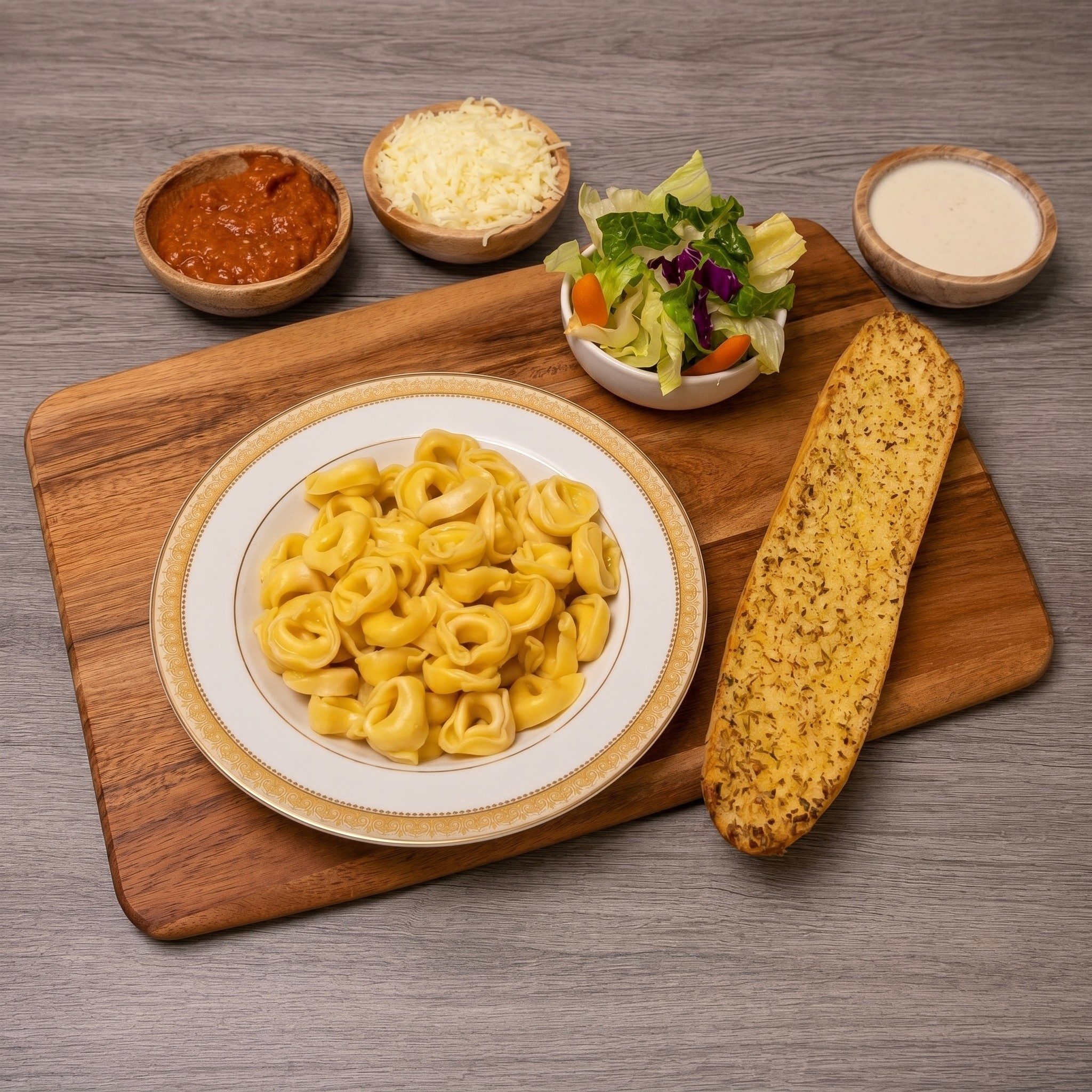 Cheese Tortellini - Meat Sauce.