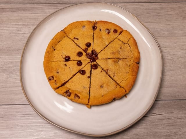 Chocolate Chip Pizza Cookie.