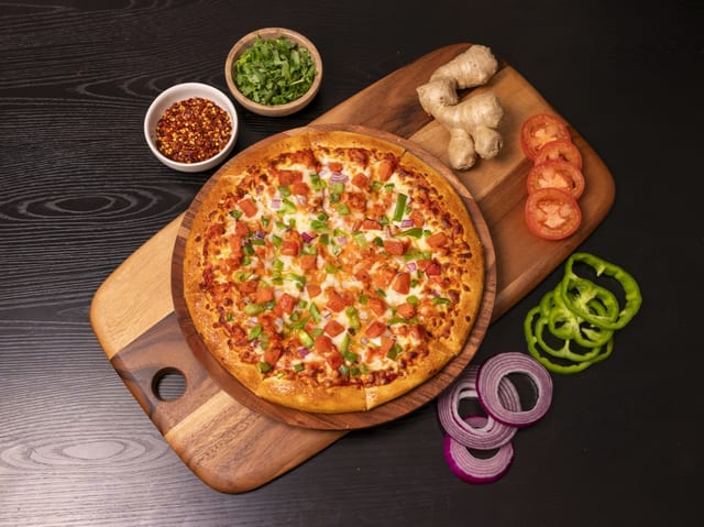 Butter Chicken Pizza.